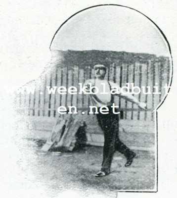 Onbekend, 1907, Onbekend, Het werpschijf-spel. Een nieuwe sport. Het werpen van de schijf