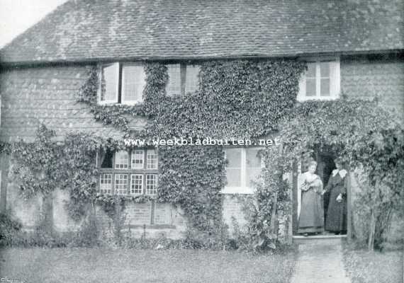 Onbekend, 1907, Onbekend, DE WEEKEND-COTTAGE. DETAIL VAN DEN VOORGEVEL