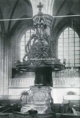 Zuid-Holland, 1907, Dordrecht, De preekstoel in de Groote Kerk te Dordrecht