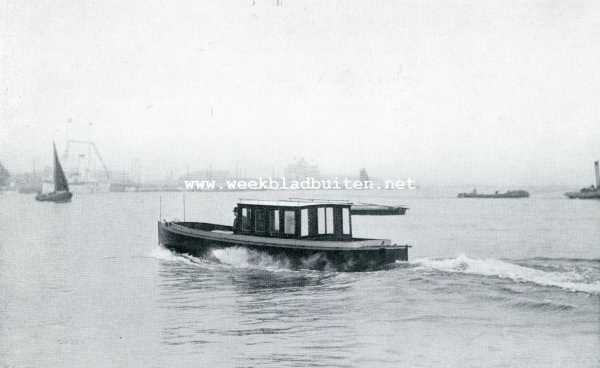 Onbekend, 1907, Onbekend, Per motorboot. In volle vaart 