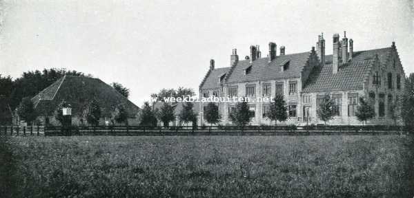 Noord-Holland, 1908, Hoorn, Landbouw. Rijkslandbouwproefstation te Hoorn met proefzuivelboerderij