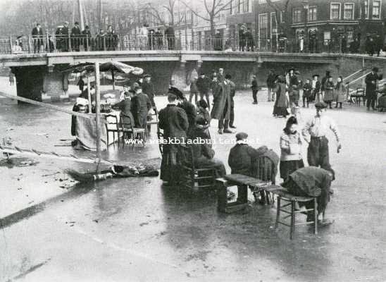 Onbekend, 1908, Onbekend, Winter. Halte bij de brug