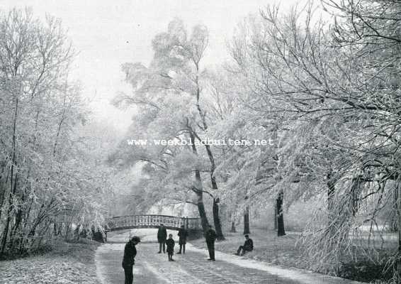 Onbekend, 1908, Onbekend, Volop winter in het park