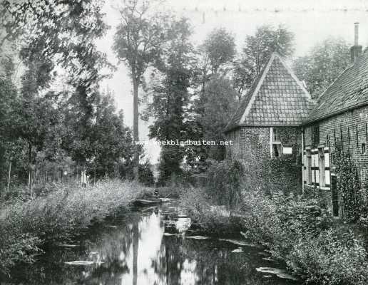 Utrecht, 1908, Zuylen, Het Kasteel Zuylen. Slootje achter kasteel Zuylen A/D. Vecht