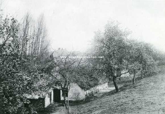 Onbekend, 1908, Onbekend, Bloeiende vruchtboomen aan den Waaldijk