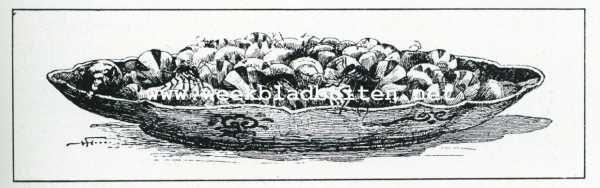 Onbekend, 1908, Onbekend, Bij de mieren. Een schotel honingmieren, zooals die opgedischt wordt bij Mexikaansche huwelijksfeestmalen