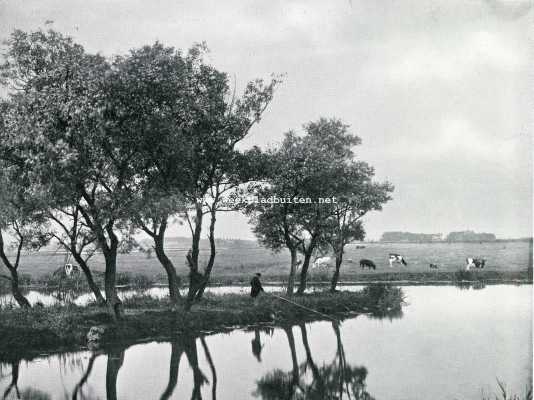 Zuid-Holland, 1908, Noordwijk, Noordwijk. Kiekje aan den weg nabij de Leidschevaart, bij Noordwijk