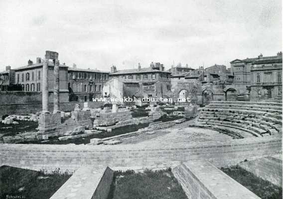 Frankrijk, 1908, Arles, Auto-tocht Genua-Amsterdam. Arles. Overblijfselen van een Romeinsch thater