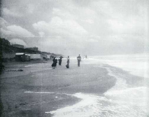 Noord-Holland, 1908,  Zandvoort, Strand te Zandvoort bij storm
