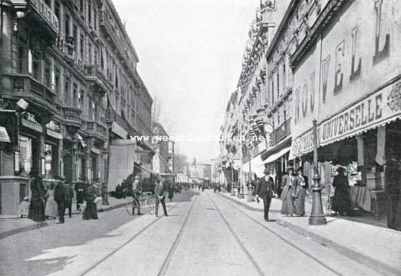 Frankrijk, 1908, Avignon, Auto-tocht Genua-Amsterdam. Avignon. De Rue de la Rpublique