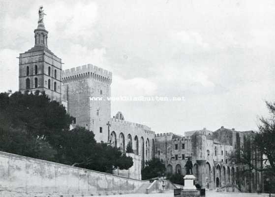 Frankrijk, 1908, Avignon, Auto-tocht Genua-Amsterdam. Avignon. Palais des Pape