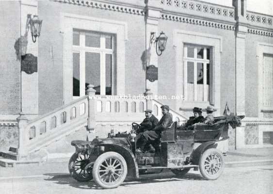 Frankrijk, 1908, Reims, Auto-tocht Genua-Amsterdam. Reims. Bezoek aan de 
