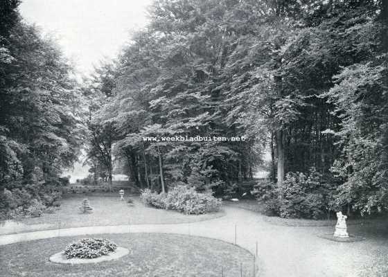 Noord-Holland, 1908, 's-Graveland, De Trompenburgh. Het park achter het huis