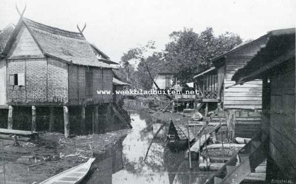 Indonesi, 1908, Banjarmasin, Paalwoningen op Bandjermasin