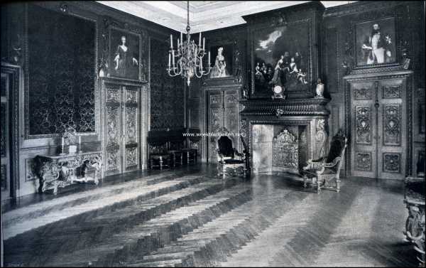 Overijssel, 1909, Dalfsen, Het Kasteel Rechteren. De Ridderzaal