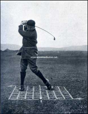 Onbekend, 1909, Onbekend, Een praatje over golf. Hoe Vardon met slaan begint