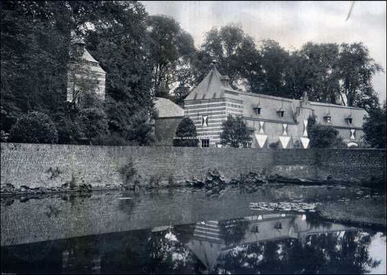 Noord-Brabant, 1909, Helmond, Het Kasteel Helmond. Slotgracht. Wachttorens en stallen