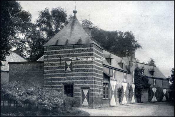 Noord-Brabant, 1909, Helmond, Het Kasteel Helmond. Wachttoren en stallen
