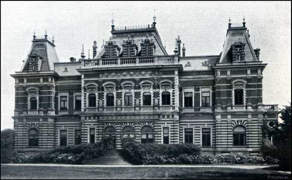 Zuid-Holland, 1909, Wassenaar, Oud-Wassenaar. Het Kasteel Oud-Wassenaar. Westzijde