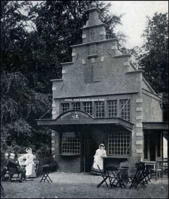 Utrecht, 1909, Zeist, De groote tuinbouwtentoonstelling te Zeist. Oud-Hollandsch huisje van de model-boerderij 