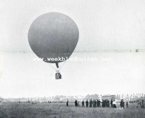 Onbekend, 1909, Onbekend, Luchtreizen met den vrijen ballon. De ballon verlaat de aarde