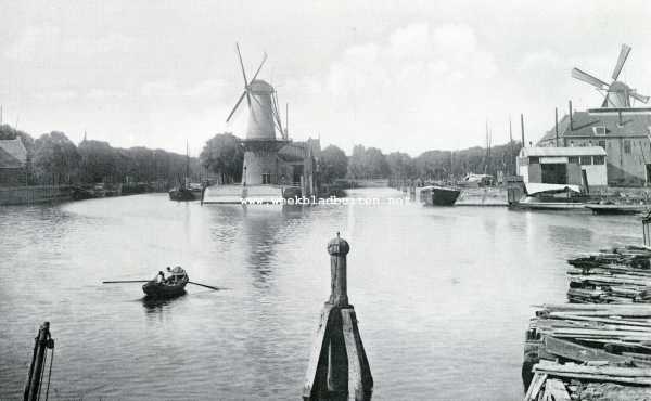 Zuid-Holland, 1909, Rotterdam, De Maas bij Rotterdam. De havens van Oud-Delfshaven