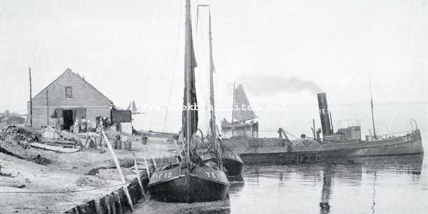 Zeeland, 1909, Onbekend, Oestercultuur. Aankomst van schepen en het lossen der oesters