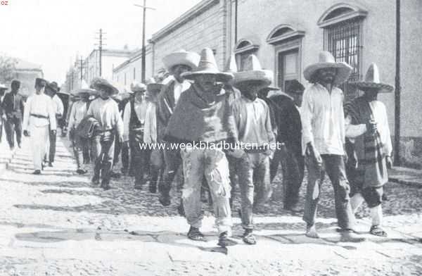 Mexico, 1910, Onbekend, Soldeniers. Arrestanten