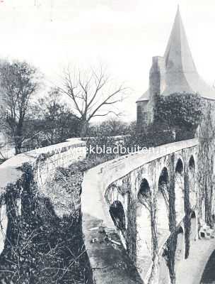 Limburg, 1910, Horn, Het kasteel Horn (L.). Kasteelmuur uit een der torens gezien
