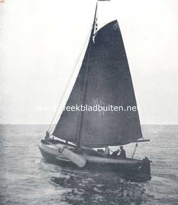 Nederland, 1910, Onbekend, Botterwedstrijd op de Zuiderzee van zaterdag 9 juli. De M.K. 51