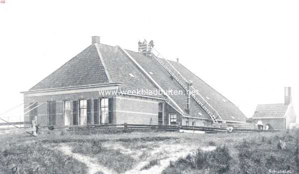 Groningen, 1910, Onbekend, Rottummeroog. De woning van den strandvoogd, tevens uitzichttoren. Voorzijde