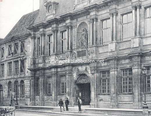 Frankrijk, 1910, Troyes, Troyes. Hoofdingang van het stadhuis