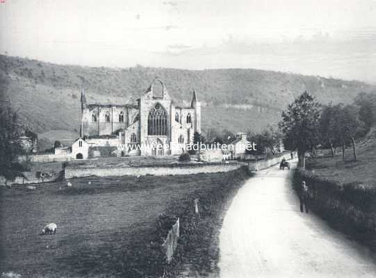 Engeland, 1910, Onbekend, Oud-Engeland. Tintern Abbey, van den dorpsweg af