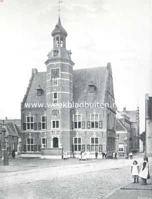 Limburg, 1910, Gennep, Gennep en het Genneperhuis (L.). Het stadhuis te Gennep