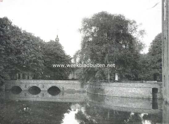 Limburg, 1911, Arcen, Het kasteel Arcen. Binnengracht
