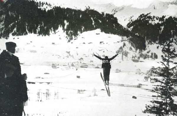 Zwitserland, 1911, Davos, Ski-sprong