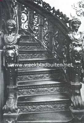 Noord-Holland, 1911, Amsterdam, De Nieuwe Kerk te Amsterdam. De trap van den preekstoel