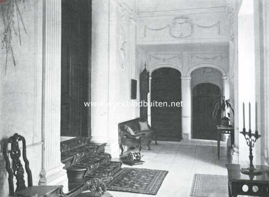 Groningen, 1911, Slochteren, De Fraeylemaborg. De hall