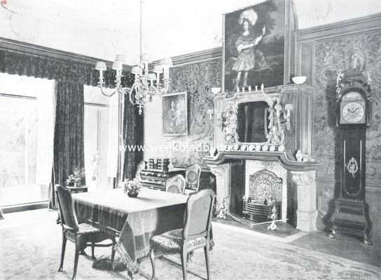Friesland, 1911, Leeuwarden, Het Oud-Prinsesse-Hof te Leeuwarden, de eetzaal