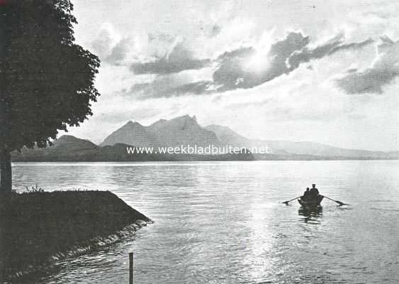 Zwitserland, 1911, Onbekend, Avondschemering op het Thunermeer