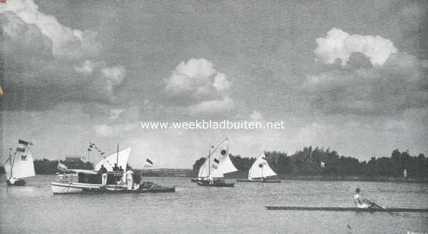 Noord-Holland, 1911, Onbekend, Zeilwedstrijd voor wherries, op Zondag 2 Juli op den Amstel, gehouden door het 