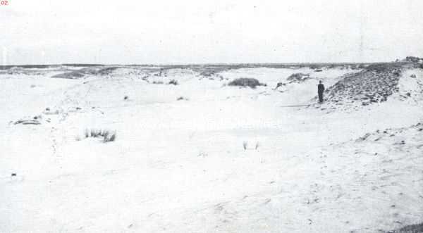 Drenthe, 1911, Borger, Een gedeelte der zandwoestijn 