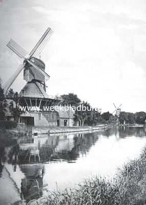 Noord-Holland, 1911, Weesp, Molens aan het Smal-Weesp, bij Weesp