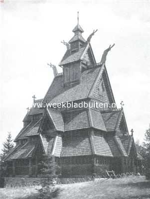 Noorwegen, 1911, Kristiana, Oud-Noorsche kerk op Bygd, Christiana
