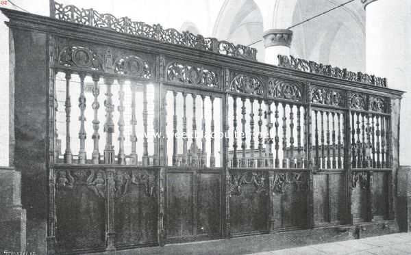 Noord-Holland, 1911, Naarden, Naarden. Het koorhek in de St. Vituskerk