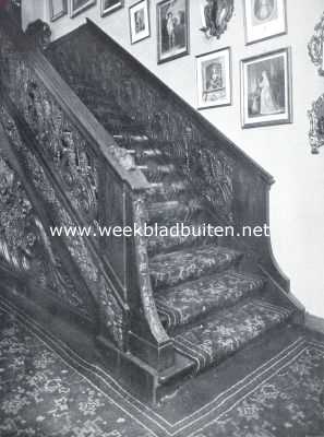 Overijssel, 1911, Goor, Het kasteel Weldam. De trap