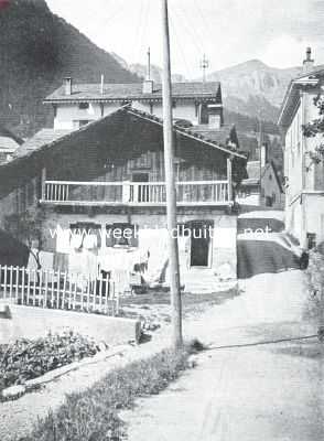 Zwitserland, 1911, Onbekend, Van hooge bergen en kleine levens. Zonnig straatje