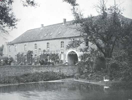 Limburg, 1911, Afferden, Kasteel Blijenbeek. Toegangsbrug