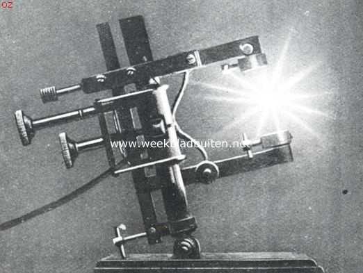 Onbekend, 1911, Onbekend, Fotografische opname eener booglamp op een plaat welke wel is behandeld met hydrazineverbinding