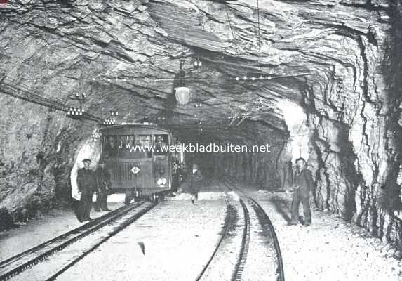 Zwitserland, 1912, Onbekend, De Jungfrautunnel bij Jungfraujoch. Tunnelstation Eismeer